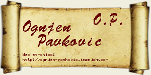 Ognjen Pavković vizit kartica